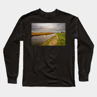 Norfolk waterway on a cloudy day Long Sleeve T-Shirt